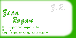 zita rogan business card